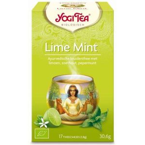 6x Yogi tea Lime Mint Biologisch 17 stuks