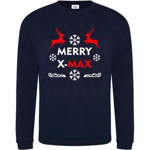 Kersttrui Merry X-MAX | race supporter fan shirt | Formule 1 fan kleding | Max Verstappen / Red Bull racing supporter | christmas kerstmis kerst trui sweater | racing souvenir | maat 4XL