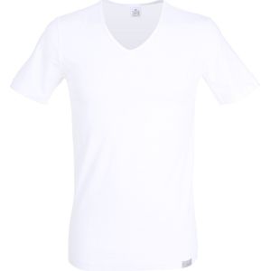 Gotzburg heren T-shirt slim fit V-hals 95/5 (1-pack) - stretch ondershirt - wit - Maat: XXL