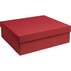 Luxe doos met deksel karton ROOD 45x40x14cm (35 stuks)