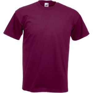 Set van 2x stuks basic bordeaux rode t-shirt voor heren - voordelige 100% katoenen shirts - Regular fit, maat: S (36/48)