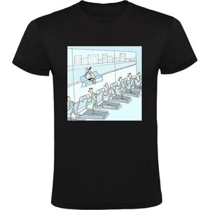 Sportschool Heren T-shirt - sporten - dik - dun - uiterlijk - spieren - gespierd