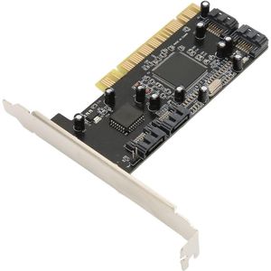 PCIe 4x SATA-kaart met 4 poorten voor 15 Gbps overdracht - Geschikt voor desktop-pc's met Windows en Linux