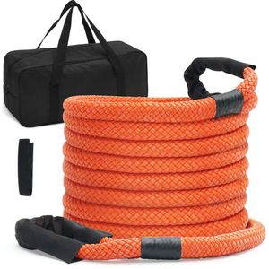 Kinetic Bergingskabel 1” x 30 ft, 38.000 lbs, Heavy Duty Off-road Bergingsband, 30% Elasticiteit, Geschikt voor Jeep, Vrachtwagen, SUV, Tractor en Meer
