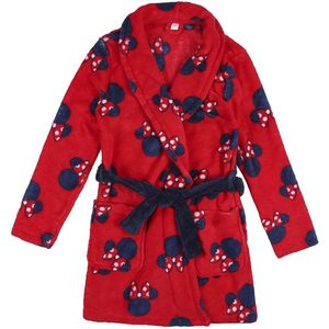 Disney - Minnie - Badjas in Coral Fleece - Rood - 10 jaar