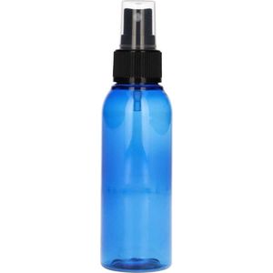 6x Plastic Fles 100 ml Spraypomp - PET Kunststof BPA-vrij - Plastic Flessen Navulbaar, Spray Fles, Plantenspuit, Sprayfles, Verstuiver - Blauw - Rond - Set van 6 Stuks