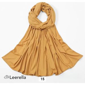 Leerella Oogverblindende Dames Sjaals – Hijab Honinggeel CLR15- Monochrome Strepen in Nieuwe Mode 170x70cm: Een Perfect Moederdag, Verjaardag of Valentijnsdag Cadeau - Beschikbaar in 15 Prachtige Kleuren!