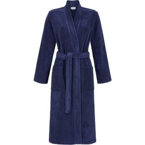 Luxe badstof badjas blauw uniseks - Blauw - Maat - M