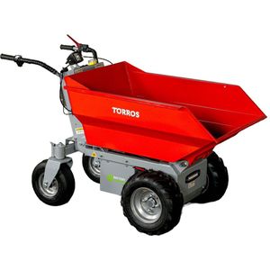 Elektrische dumper 500kg 216 liter met manueel kippen, batterij 48V Torros MED502