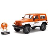 Jeep Wrangler 2007 & Oranje M&M's - Jada 1:24