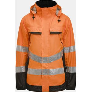 Jobman 1283 Hi-Vis Shell Jacket 65128362 - Oranje/Zwart - XL