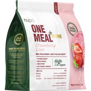Nupo One Meal Prime Vegan Maaltijdshake - Aardbei - 100% Vegan maaltijdvervanger