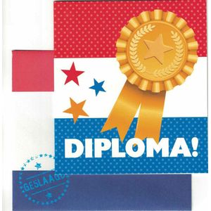 WENSKAART - KAART - DIPLOMA - GESLAAGD