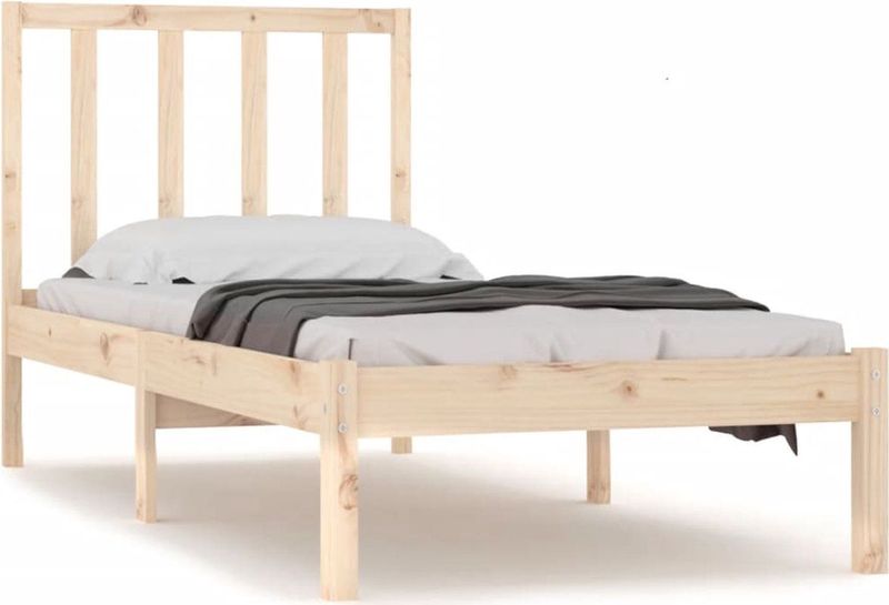 vidaXL - Bedframe - massief - grenenhout - 90x190 - cm