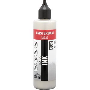 Amsterdam Acrylic Ink flacon 100ml acrylinkt - 800 - Zilver - halfdekkend