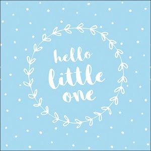 Ambiente - Servetten - Babyshower - Hello Little One - Blauw - 20 Stuks