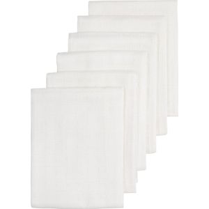 Meyco Baby Uni hydrofiele doeken - 6-pack - white - 70x70cm