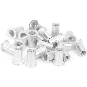 100 Stks M5 Rvs Blind Klinknagel Moer Nutserts - Aluminium Hoofd Invoegen - Schroefdraad Klinknagel Moeren - Automobiel Meubels .