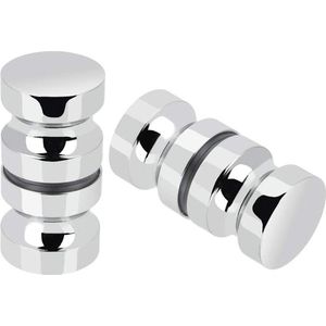 30mm roestvrij staal dubbelzijdige deurknop voor douchedeur - set van 2stuks .