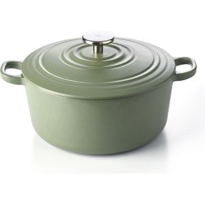 BK Bourgogne Braadpan Ø 24 cm - Groen - Gietijzer - Inductie