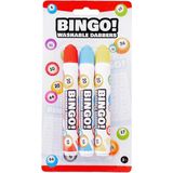 Engelhart Bingo Stiften/Markers/Dabbers - 3x - Blauw/Geel/Rood - 20 ml