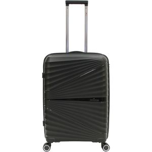 North Pioneer Harde koffer / Trolley / Reiskoffer - 66 cm (Medium) - Copenhagen - Zwart