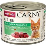 Animonda Carny Rund, Kip + Konijn kitten 6 x 200 gram -kattenvoer-natvoer-