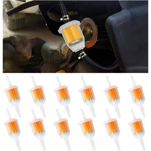 Brandstoffilter universeel voor motorfiets - benzinefilter - 12 stuks .