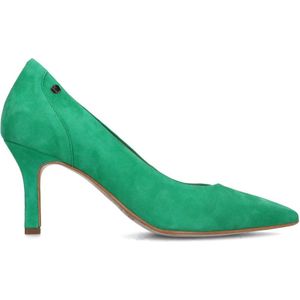 No Stress - Dames - Groene suède gesloten pumps - Maat 38