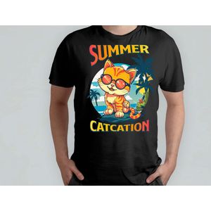 Summer Catcation - T Shirt - Cats - Gift - Cadeau - CatLovers - Meow - KittyLove - Katten - Kattenliefhebbers - Katjesliefde - Prrrfect