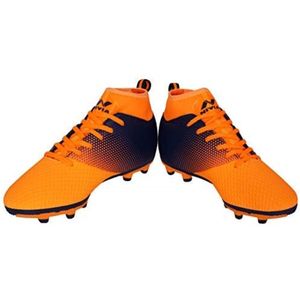 Nivia Ashtang Football Stud for Men (Black/Orange, Size-EURO 44 ) Material-TPU Sole with PU synthetic leather | more Comfortable Shoes | Lightweight | Superior Stability | Ball Control and Tackling