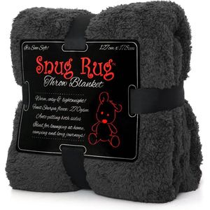 Snug Rug - Sherpa - Fleece deken - Plaid - Woondeken - Plaids - Dekens - Grijs Antraciet dekentje