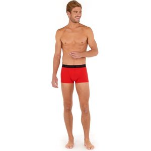 HOM Boxerlines #2 boxer briefs HO1 (2-pack) - heren boxer kort met horizontale gulp - rood - zwart - Maat: XXL