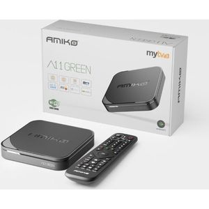 Amiko A11 Green 4K UHD Streaming Box | Android 11 - 2GB DDR RAM en 16GB Flash - WiFi 5
