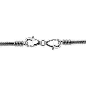 Quiges - Slangenarmband 3 mm met 4.2 schroefdraad systeem voor kralen beads - 17 cm - PB006