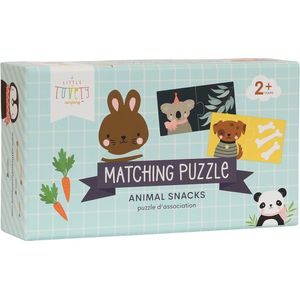 A Little Lovely Company - Combi puzzel: Dierensnacks - puzzel - kleuter