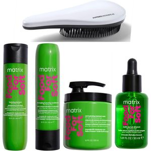 Matrix - Food For Soft - Volledige Set - Shampoo + Conditioner + Masker + Olie + KG Ontwarborstel - Droog Haar - Total Results