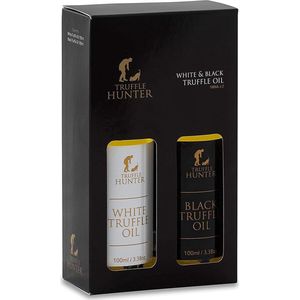 Truffle Hunter - Set zwarte en witte truffelolie - olijfolie - - koud gebruik - 2 x 100ml