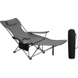 Rootz Ultimate Outdoor Klapstoel - Verstelbare stoel - Draagbare stoel - Comfortabel, lichtgewicht, duurzaam - 600D Oxford-stof - 115 cm x 88,5 cm x 84 cm (zittend), 160 cm x 44 cm x 84 cm (liggend)