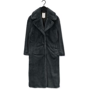 Notre-V Fur Long Coat Jassen Dames - Winterjas - Donkergroen - Maat XS