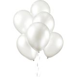 Witte ballonnen metallic | 10 stuks