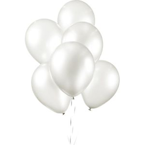 Witte ballonnen metallic | 10 stuks