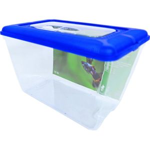 Penn Plax Fauna Box met Blauwe Deksel 15 liter