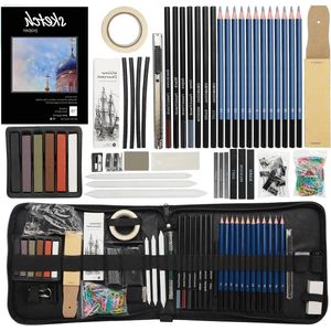 Pencils & Drawing Set - Art Supplies for Sketching and Drawing - Professional Set for Artists, Beginners, School Students - Kit Bag Included (35PCS)