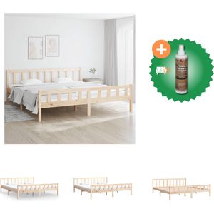 vidaXL Bedframe massief hout 180x200 cm 6FT Super King - Bed - Inclusief Houtreiniger en verfrisser