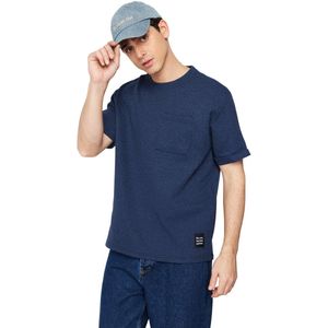 Trendyol Beige Oversized/Wide Cut Ronde Hals Korte Mouw Zak Label Gedetailleerd T-Shirt Tmnss23Ts00077