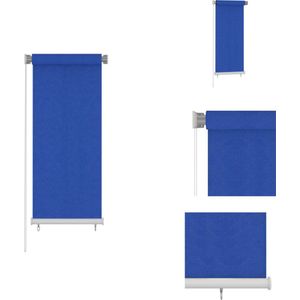 vidaXL Rolgordijn voor buiten - HDPE - 60 x 140 cm - Blauw - Jaloezie