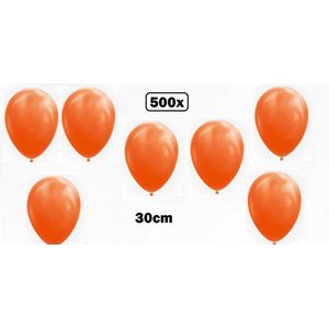 500x Ballonnen oranje - Koningsdag Ballon carnaval festival feest party verjaardag landen helium lucht thema