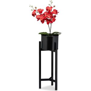 Plant standaard Bloempot Op Standaard Binnen Buiten Bloempothouder Staal HxD 60x215 cm Zwart