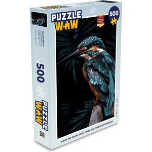 Puzzel IJsvogel - Blauw - Planten - Legpuzzel - Puzzel 500 stukjes
